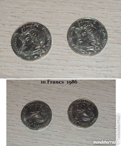 2 Pi�ces  �10 Francs  1986 � 35 Antibes (06)