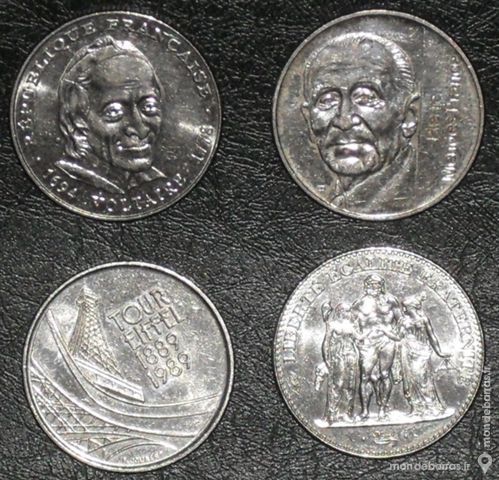 Lot de 4 pi�ces de 5 francs 38 Montreuil (93)