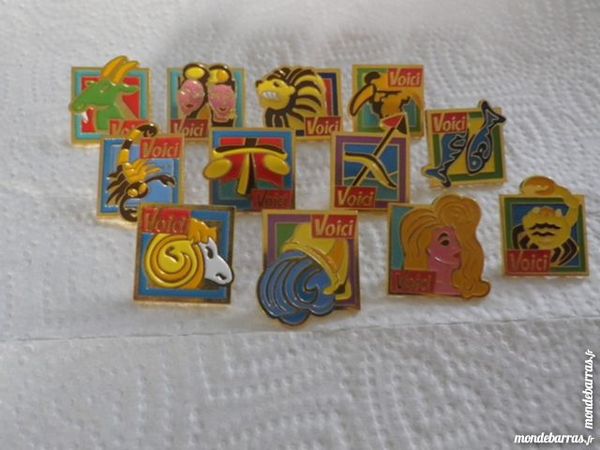 LOT DE 12 PINS SIGNES DU ZODIAQUE PAR VOICI 10 Attainville (95)