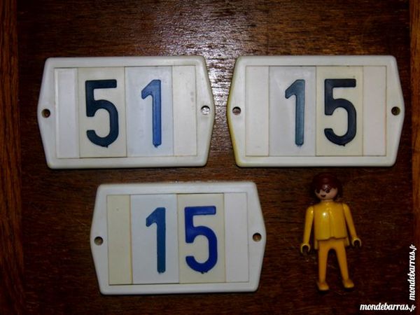 3 Plaques plastique numero rue chiffre vintage 10 Dunkerque (59)