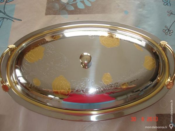 Plat de service dor� � l'or fin 8 Melleray (72)