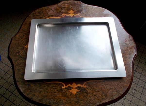 Plateau plat en inox longueur 48cm largeur 36cm 25 Monflanquin (47)