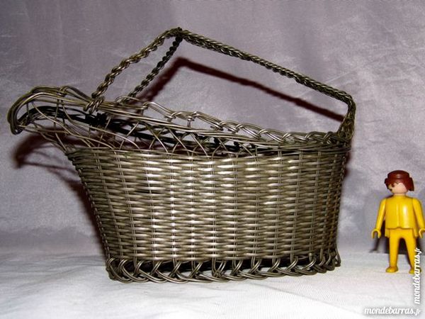 Porte bouteille fil m�tal tress� argent� vintage 20 Dunkerque (59)