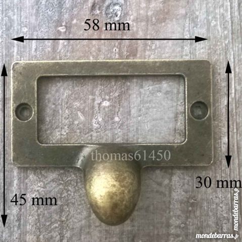 Lot de 10 Porte-�tiquettes en Fonte patin�e 18 Banvou (61)