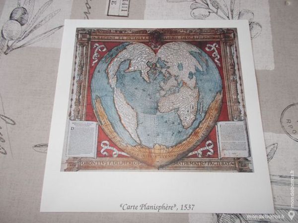 POSTER NEUF �PLANISPHERE 1537� 2 Sarreguemines (57)