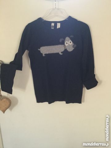 Pull fille Okaidi  avec dr�le de petit chien 5 Binic (22)