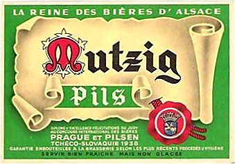 recherche publicit�s bi�re MUTZIG 1000 Gresswiller (67)