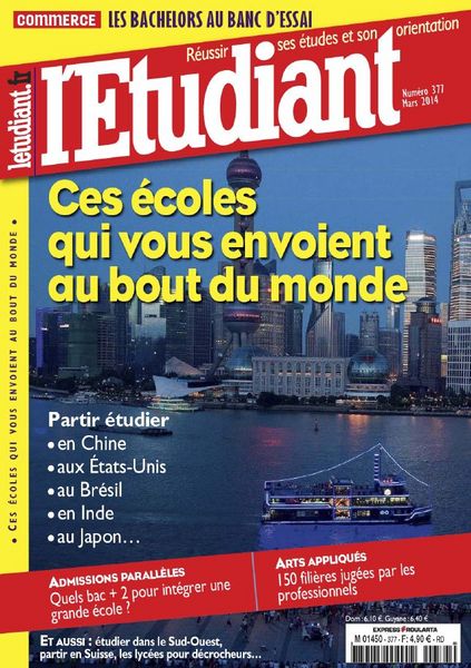 Revue L'�tudiant N� 377 - Mars 2014 (Neuve) 3 Ardoix (07)