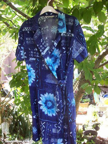 robe imprim�e fleurs bleues - 42 - zoe 5 Martigues (13)