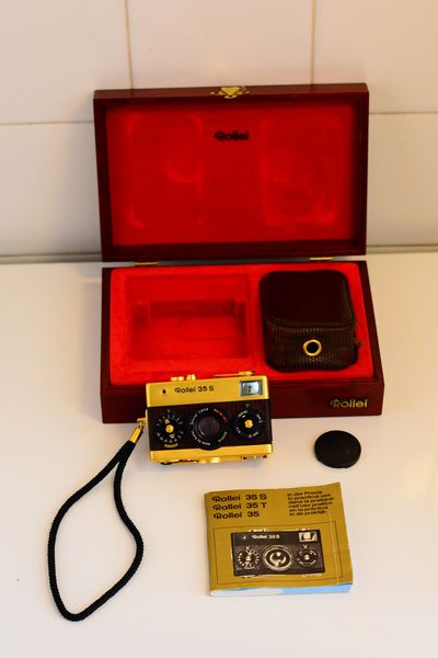 Rollei 35S OR 24 carat gain� en l�zard AUTHENTIQUE ! 999 Collioure (66)