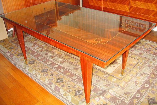 Salle � manger 2 pi�ces Hyp & Claeys vernis polyester 2000 Oullins (69)