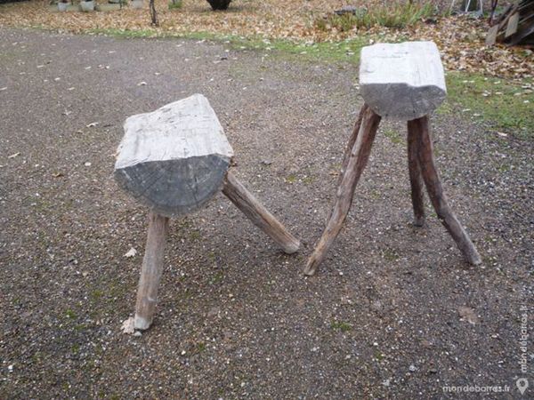 Sellette/porte vase,d�co rustique ,buche,tabouret/ 10 Castres (81)