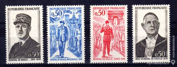 S�rie C�l�brit�s N� 1695 � 1698 Ann�e 1973 NEUFS 1 La Seyne-sur-Mer (83)