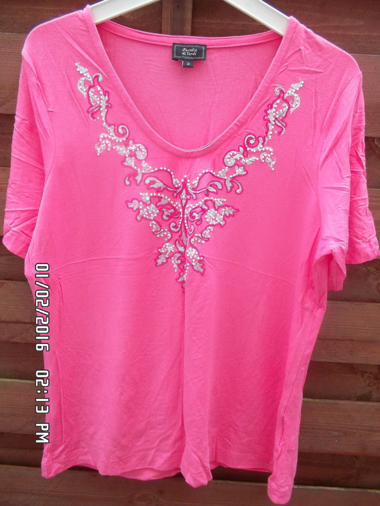 TEE SHIRT ROSE PERLES*JUSTE 3E*KIKI60230 3 Chambly (60)