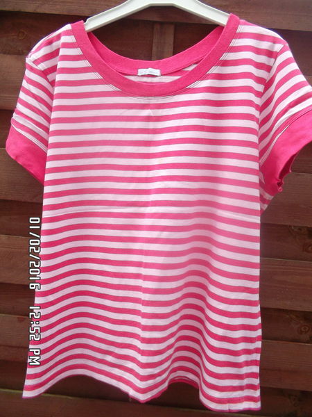 TEE SHIRT ROSE A RAYURES*JUSTE 1E*KIKI60230 1 Chambly (60)