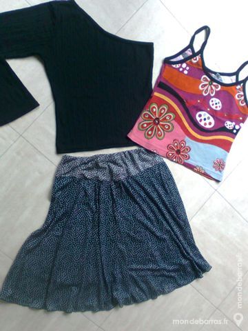 lot de 2 T.Shirts et 1 jupe � pois - S - zoeads 5 Martigues (13)