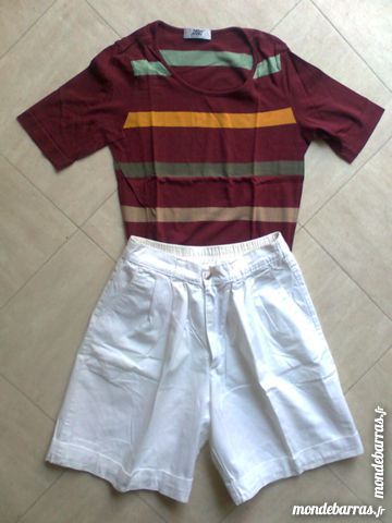 SHORT BLANC + t.shirt - 36 - zoe 2 Martigues (13)