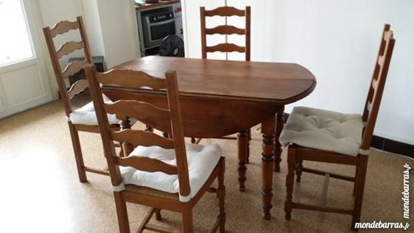 Table de 4 A 12 p. en ch�ne + rallonges + 4 chaise 800 Marseille 5 (13)