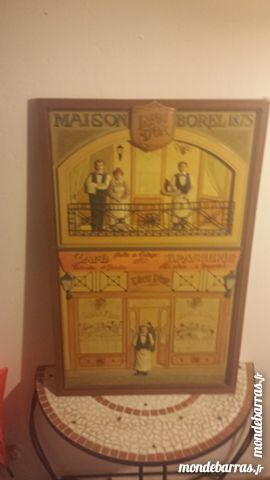 tableau en bois avec sujet en relief style bistrot 30 Salou�l (80)