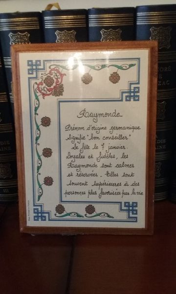 Tableau en bois pr�nom  Raymonde  10 L�signy (77)