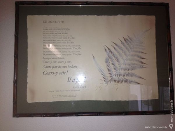 Tableau foug�re sur po�me de Paul Fort 20 Argel�s-sur-Mer (66)