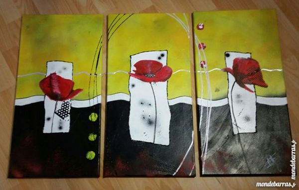 Tableau moderne: coquelicots 90 Chaspuzac (43)