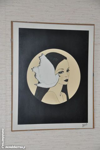 Tableau en sous verre, sign� ESTEL 9 Antony (92)