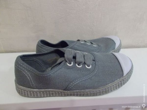 TENNIS TOILE NEUVE MIXTE  GRIS-VERT POINTURE 30 5 Sarreguemines (57)