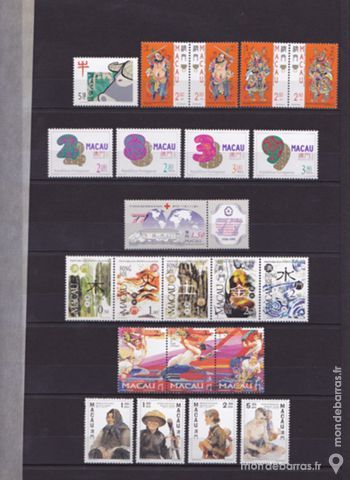 Timbres macao neuf ann�es compl�te 1997 + 09 Blocs 68 Jou�-l�s-Tours (37)