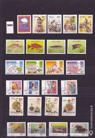 Timbres macao neufs ann�e compl�te 1990 11 Jou�-l�s-Tours (37)