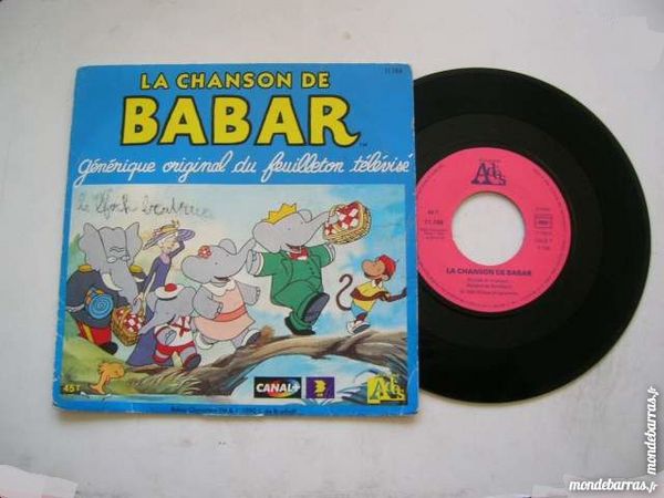 45 TOURS LA CHANSON de BABAR GENERIQUE ORIGINAL 8 Nantes (44)