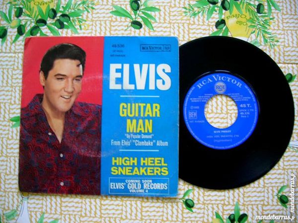 45 TOURS ELVIS PRESLEY Guitar man/High heel sneake 12 Nantes (44)