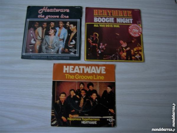45 TOURS HEATWAVE   - Lot de TROIS 45 Tours FUNK 26 Nantes (44)