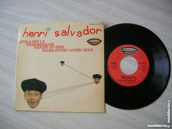 45 TOURS EP HENRI SALVADOR Attila est l� 9 Nantes (44)