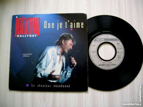 45 TOURS JOHNNY HALLYDAY Que je t'aime - Bercy 13 Nantes (44)