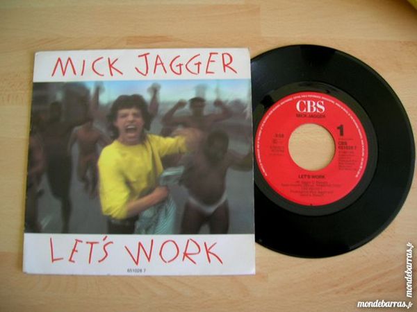 45 TOURS MICK JAGGER Let's work 7 Nantes (44)