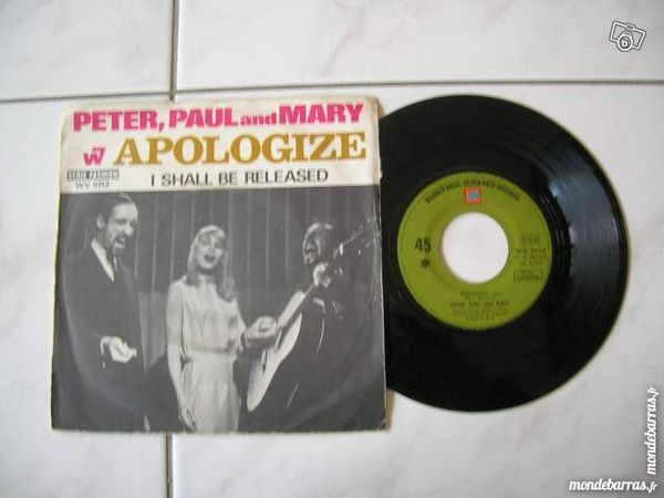 45 TOURS PETER PAUL and MARY Apologize 8 Nantes (44)