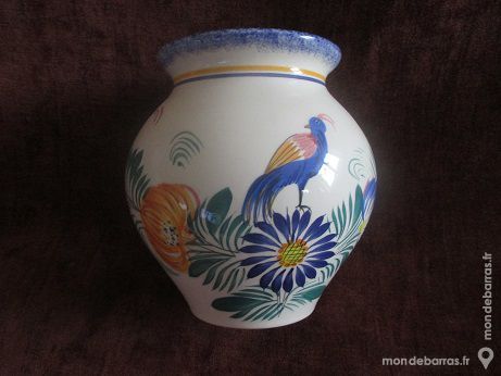 Tr�s beau vase FAIENCE QUIMPER TBE 40 Tonqu�dec (22)