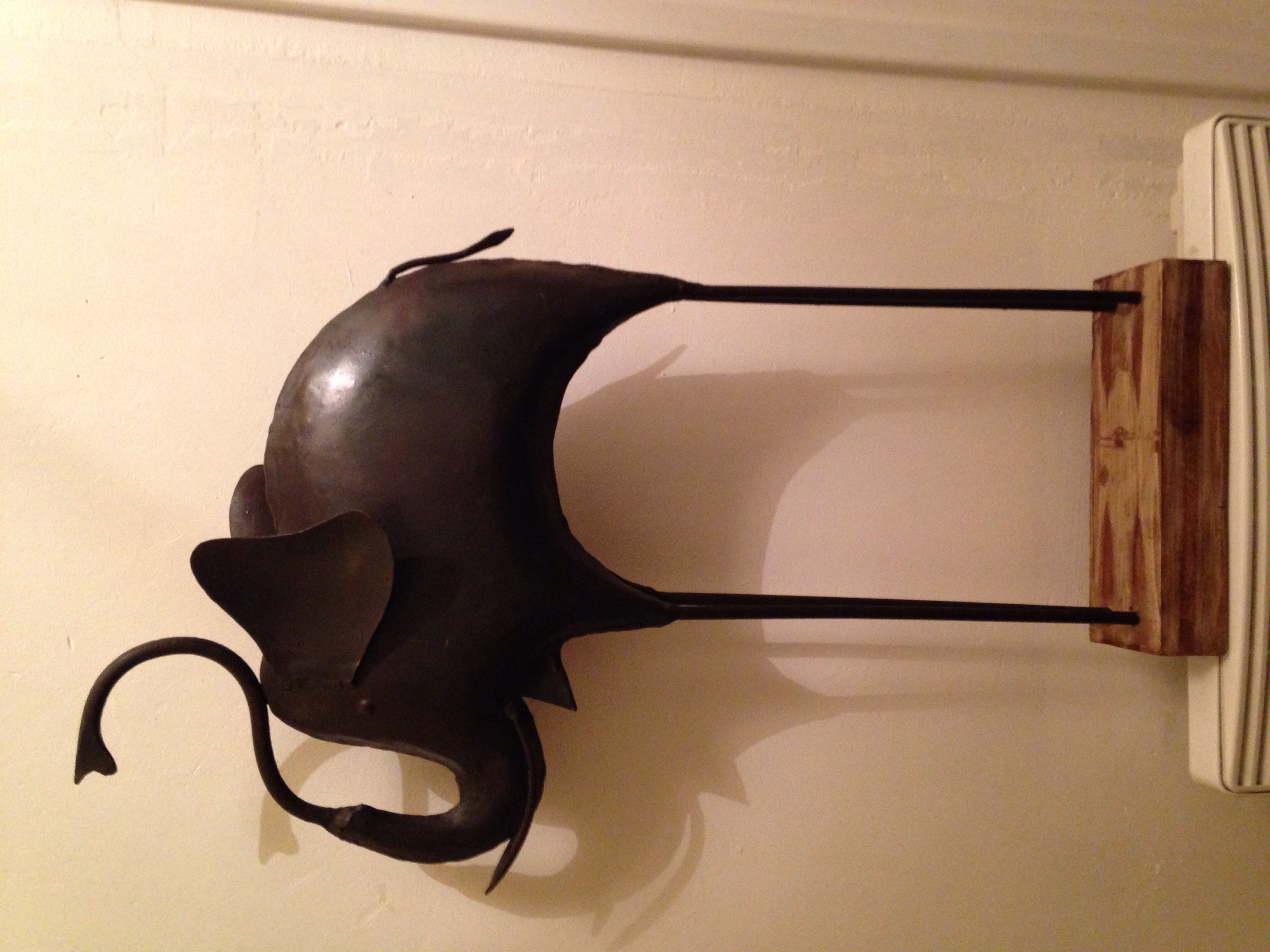 tr�s bel �l�phant d�coratif fer forg�, socle bois 35 Lyon 4 (69)