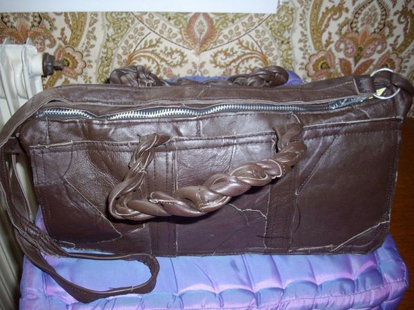 tr�s joli et grand sac � main marron neuf en peau v�ritable 40 Dunkerque (59)
