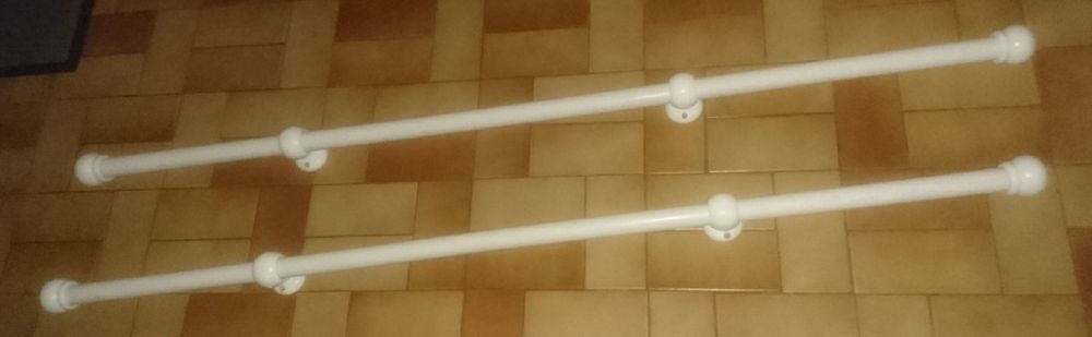 2 x TRINGLES A RIDEAUX BOIS LAQUE BLANC 15 Ollainville (91)