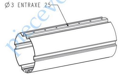 Tube pour enroulement volet roulant L = 2,75 m 30 Bl�r� (37)