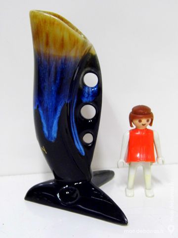 Vase ann�e 50 faience moderniste ruelland capron 25 Dunkerque (59)