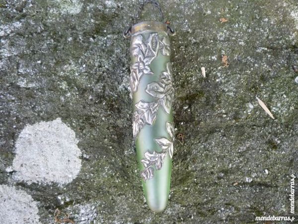 Vase art d�co,patte de verre,rehauss� d'�tain 35 Castres (81)