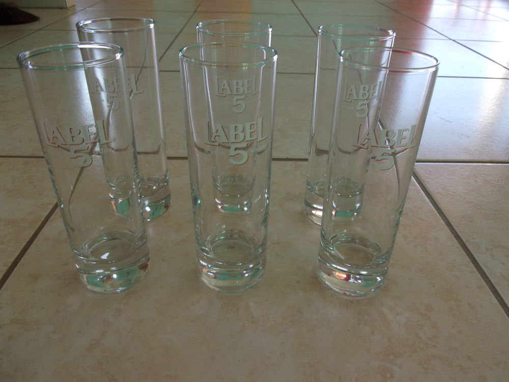 Lot de 6 verres Label 5 Scotch Whisky (Neuf) 10 Ardoix (07)