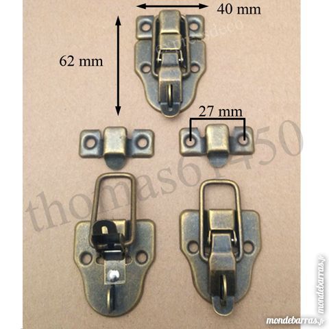 Lot de 6 Verrous Serrure Fermoir Boite Petit Coffr 10 Banvou (61)