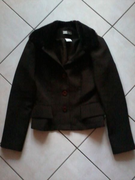 Veste marron col fourr� 8 Gamaches (80)