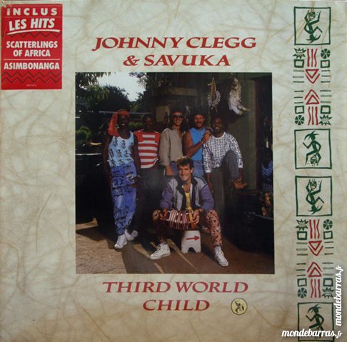 VINYL 33 tours JOHNNY CLEGG - THIRD WORLD CHILD 5 Ch�tenay-Malabry (92)