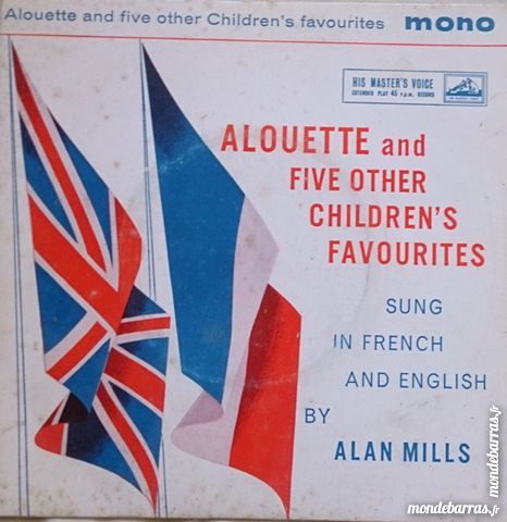Vinyle 45T Alouette et cinq autres chansons Enfant 5 Chaville (92)