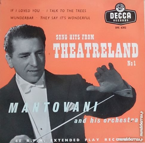Vinyle 45T MANTOVANI Theatherland N�1 17 Chaville (92)